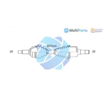 Arbre de transmission ODM-MULTIPARTS 18-091190