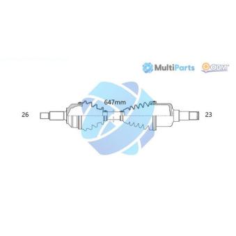 Arbre de transmission ODM-MULTIPARTS 18-091660