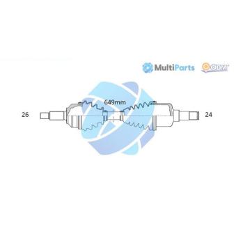 Arbre de transmission ODM-MULTIPARTS [18-091740]