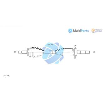 Arbre de transmission ODM-MULTIPARTS [18-092321]