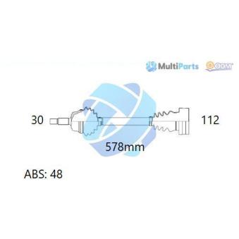 Arbre de transmission ODM-MULTIPARTS OEM 4346049146