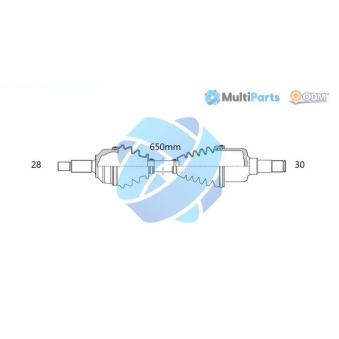 Arbre de transmission ODM-MULTIPARTS [18-121140]