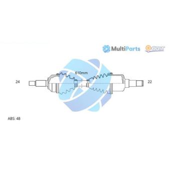 Arbre de transmission ODM-MULTIPARTS OEM 4950007110 Arbre de transmission ODM-MULTIPARTS OEM 4950007110