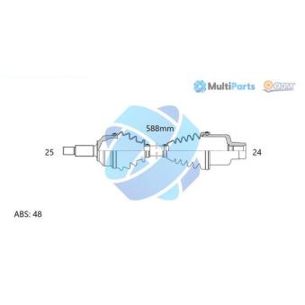 Arbre de transmission ODM-MULTIPARTS 18-122251