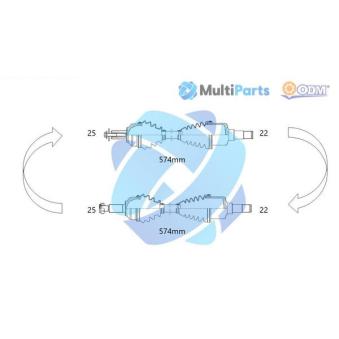 Arbre de transmission ODM-MULTIPARTS OEM A1693601172