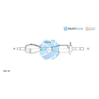 Arbre de transmission ODM-MULTIPARTS OEM A1683702272