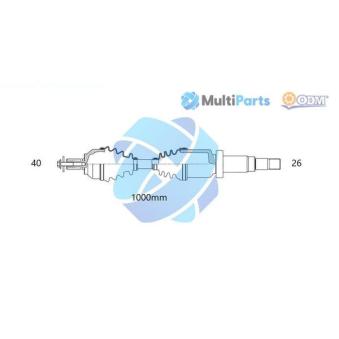 Arbre de transmission ODM-MULTIPARTS OEM 36011296