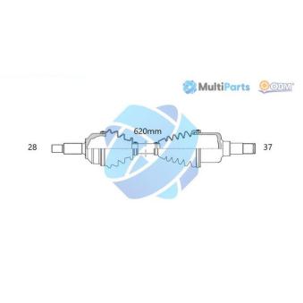Arbre de transmission ODM-MULTIPARTS OEM 3272RZ