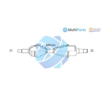 Arbre de transmission ODM-MULTIPARTS OEM 3273EA