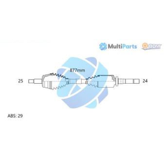 Arbre de transmission ODM-MULTIPARTS OEM 3273L1