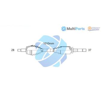 Arbre de transmission ODM-MULTIPARTS OEM 9806153180