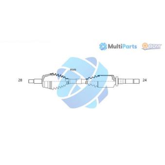 Arbre de transmission ODM-MULTIPARTS [18-166040]