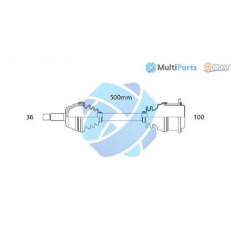Arbre de transmission ODM-MULTIPARTS [18-211120]