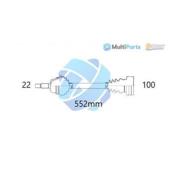 Arbre de transmission ODM-MULTIPARTS OEM 1H0407271A