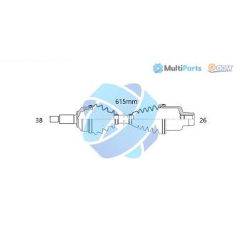 Arbre de transmission ODM-MULTIPARTS OEM 7H0407271AB