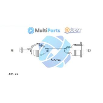 Arbre de transmission ODM-MULTIPARTS OEM 8E0407271S