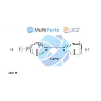 Arbre de transmission ODM-MULTIPARTS 18-211711