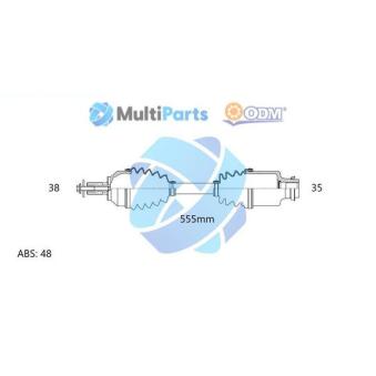 Arbre de transmission ODM-MULTIPARTS OEM 7M0407272F