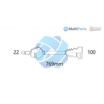 Arbre de transmission ODM-MULTIPARTS OEM 191407272BX