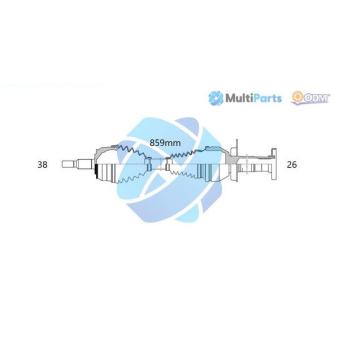 Arbre de transmission ODM-MULTIPARTS OEM 7E0407272AN