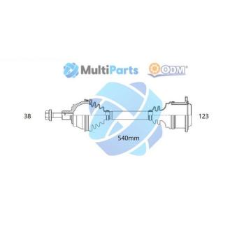 Arbre de transmission ODM-MULTIPARTS 18-215080