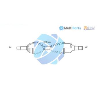 Arbre de transmission ODM-MULTIPARTS [18-215300]