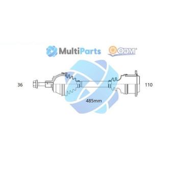 Arbre de transmission ODM-MULTIPARTS [18-215410]