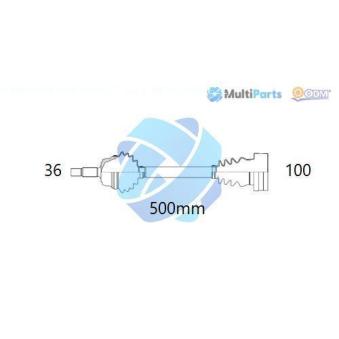 Arbre de transmission ODM-MULTIPARTS [18-215520]