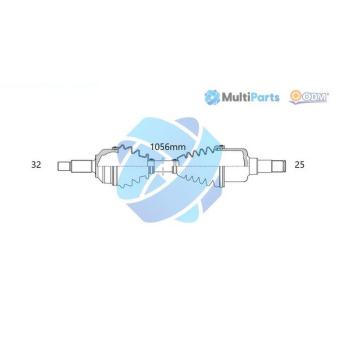 Arbre de transmission ODM-MULTIPARTS [18-222310]