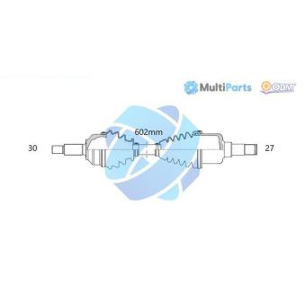 Arbre de transmission ODM-MULTIPARTS [18-231270]
