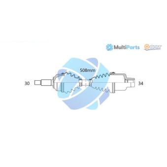 Arbre de transmission ODM-MULTIPARTS 18-231430