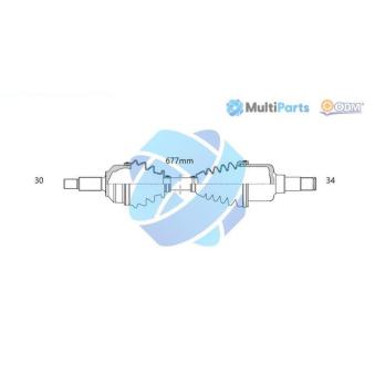 Arbre de transmission ODM-MULTIPARTS [18-231470]