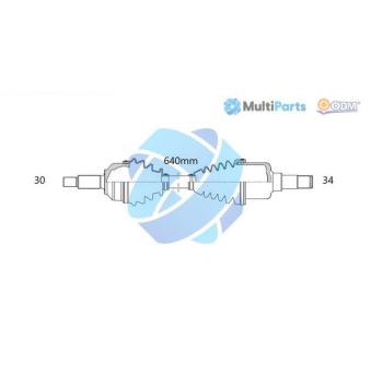 Arbre de transmission ODM-MULTIPARTS OEM 374889