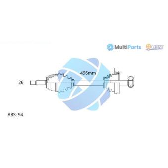 Arbre de transmission ODM-MULTIPARTS [18-253011]