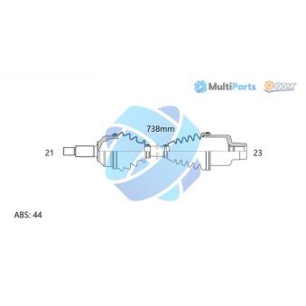 Arbre de transmission ODM-MULTIPARTS OEM 7701352425