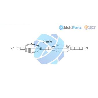 Arbre de transmission ODM-MULTIPARTS OEM 7711135190