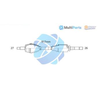 Arbre de transmission ODM-MULTIPARTS OEM 391007525R
