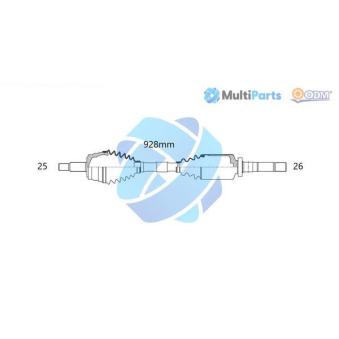 Arbre de transmission ODM-MULTIPARTS [18-292890]