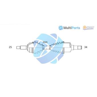 Arbre de transmission ODM-MULTIPARTS [18-295030]