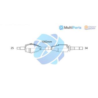 Arbre de transmission ODM-MULTIPARTS [18-296030]