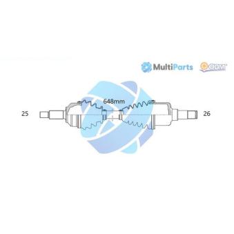 Arbre de transmission ODM-MULTIPARTS 18-301410