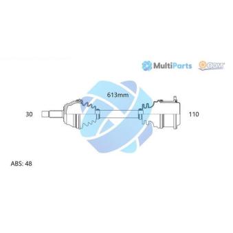 Arbre de transmission ODM-MULTIPARTS 18-341171 Arbre de transmission ODM-MULTIPARTS 18-341171