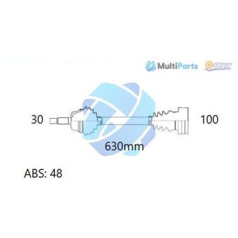 Arbre de transmission ODM-MULTIPARTS OEM 33203415955