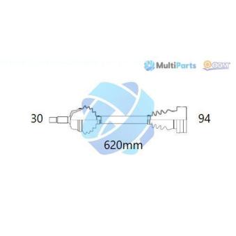 Arbre de transmission ODM-MULTIPARTS [18-341580]