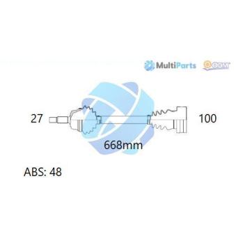 Arbre de transmission ODM-MULTIPARTS 18-342071