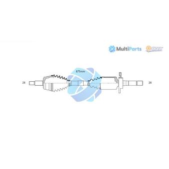 Arbre de transmission ODM-MULTIPARTS 18-342180