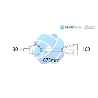 Arbre de transmission ODM-MULTIPARTS OEM 33207591596