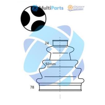 Soufflets de cardan avant ODM-MULTIPARTS OEM 1152463