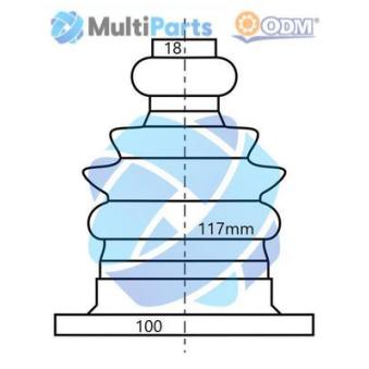 Soufflets de cardan avant ODM-MULTIPARTS 21-990173