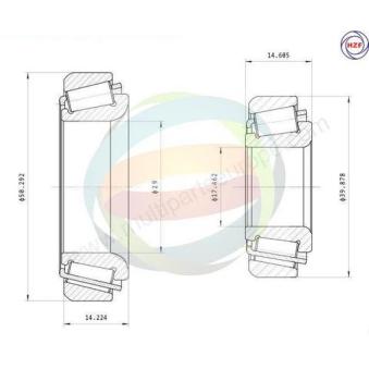 Roulement de roue arrière ODM-MULTIPARTS OEM 969300291 Roulement de roue arrière ODM-MULTIPARTS OEM 969300291
